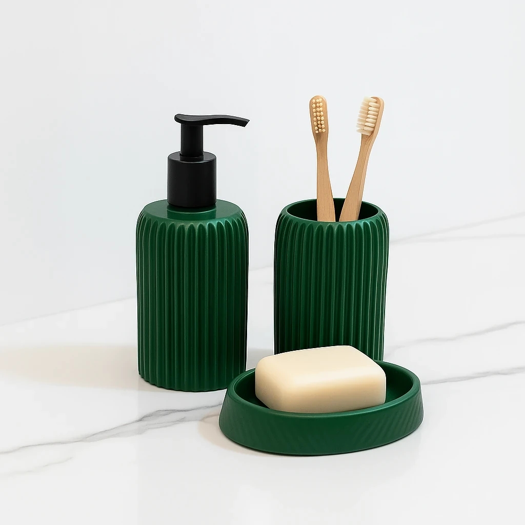 ست سرویس بهداشتی 3تیکه بتنی طرح شیاردار